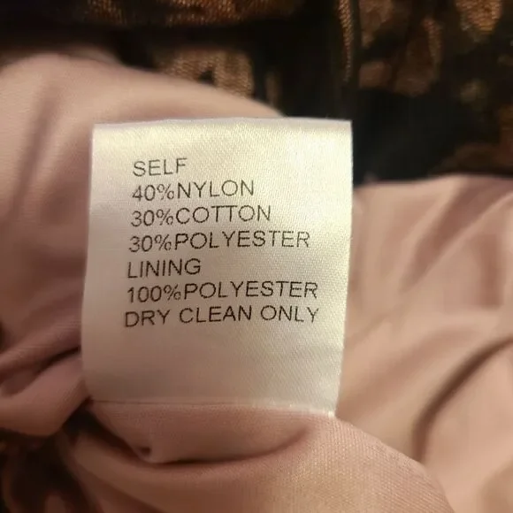 Tadashi Shoji Antique Pink Illusion Sequin Paillette Embroidered Lace Dress - Picture 11 of 15